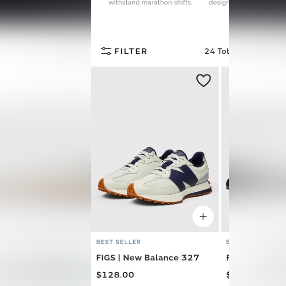 New Balance Men's Cream and Navy Sneakers - Picture 6 of 6